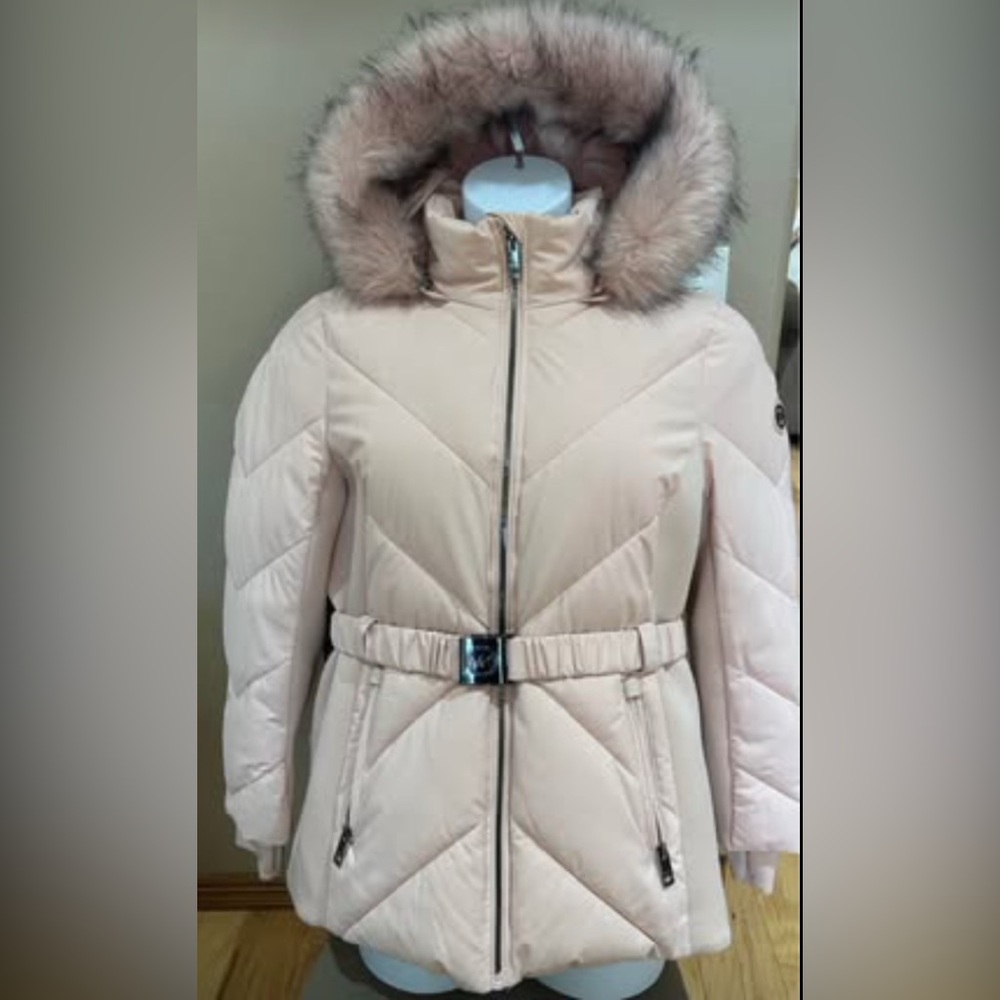 Michael Kors hooded blush jacket ￼